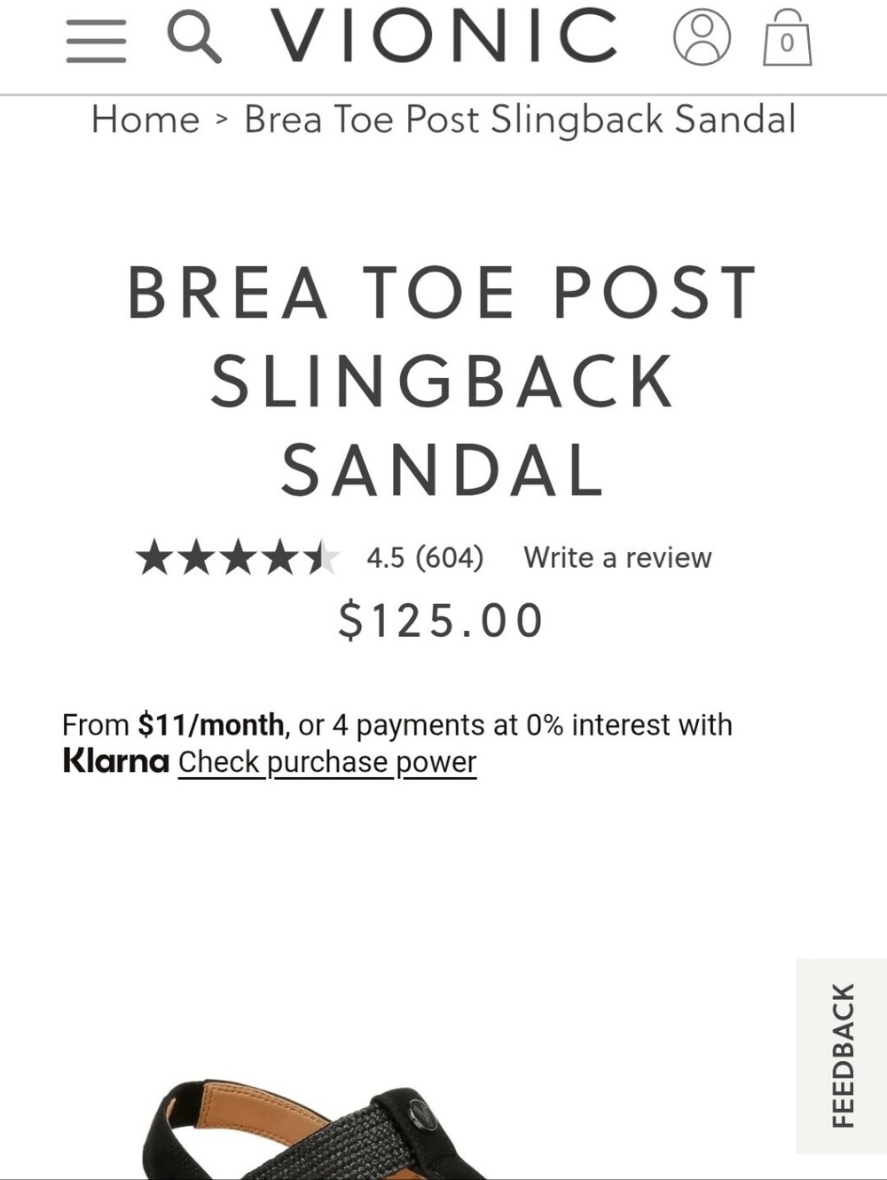 Vionic Brea Toe Post Slingback Sandal - Picture 7 of 7